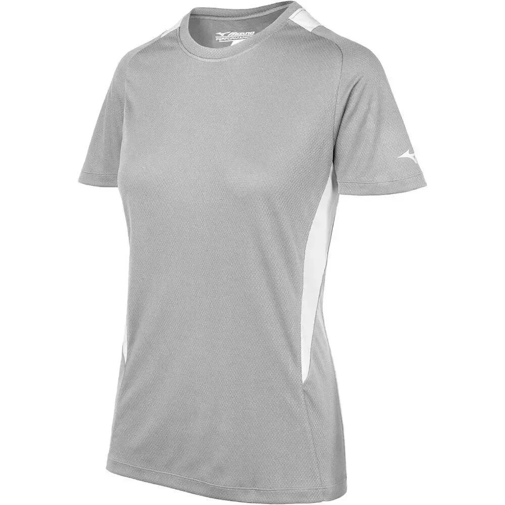 Mizuno Youth’s Softball Crew Neck Jersey, Gray/White, Sz. L